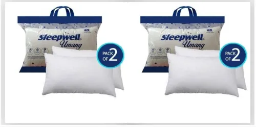 Image of Sleepwell Umang Microfibre Sleeping Pillow Set of 4