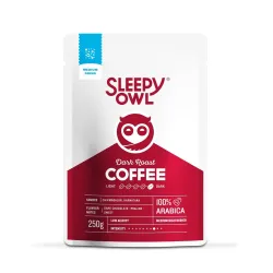 Sleepy Owl Dark Roast Ground Coffee for Pour Over | 100% Arabica | Medium Grind Coffee | Also Suitable for Aeropress, Dr
