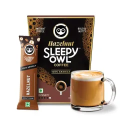 Sleepy Owl Hazelnut Freeze Dried Coffee Sachets 20g - Pack of 10 x 2g 