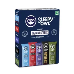 Sleepy Owl Pack of 10 Premium Instant Coffee Sachets | 2g Each