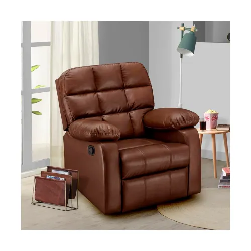 Image of Sleepyhead RX5 Designed by Duroflex Single Seater Leatherette Manual Recliner with Durable Spring Support 