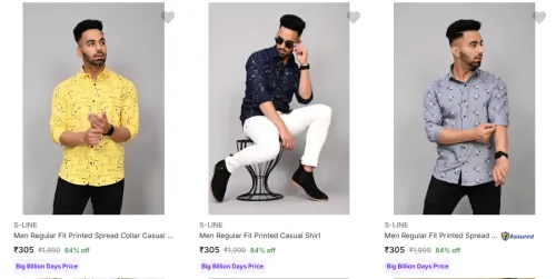 Image of S Line Men's Shirts upto 84% Discount