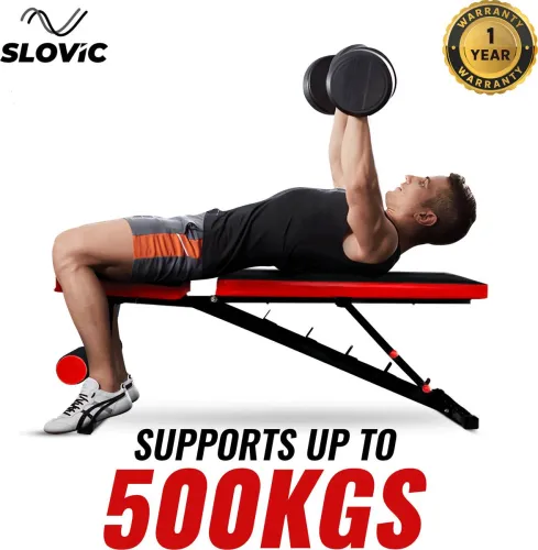 Image of SLOVIC Home Gym | Full Body Workout | Weight Training Multipurpose Fitness Bench