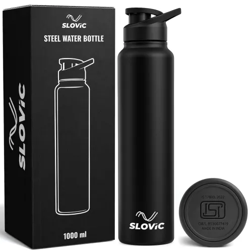Image of SLOVIC Steel Water Bottle with Sipper Cap 1 Ltr