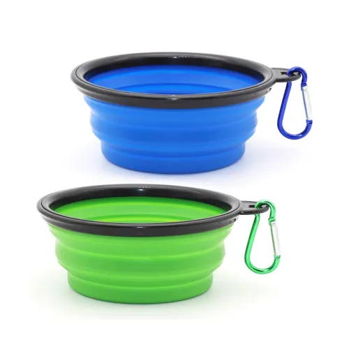 Image of SLSON Silicone Collapsible Dog Bowl,2 Pack