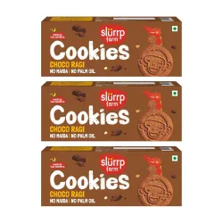 Slurrp Farm Choco Ragi Multigrain Cookies (Pack of 3 x 80g)