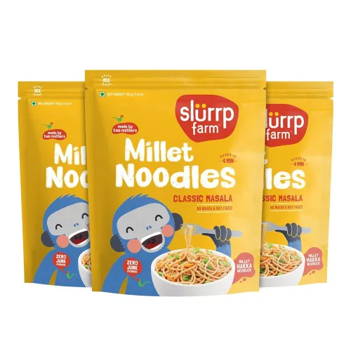 Image of Slurrp Farm Millet Noodles Masala – 3x192g