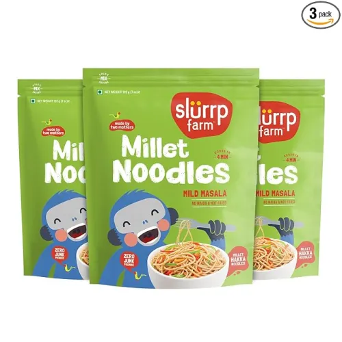 Image of Slurrp Farm No Maida Millet Noodles Pack of 3-192g Each