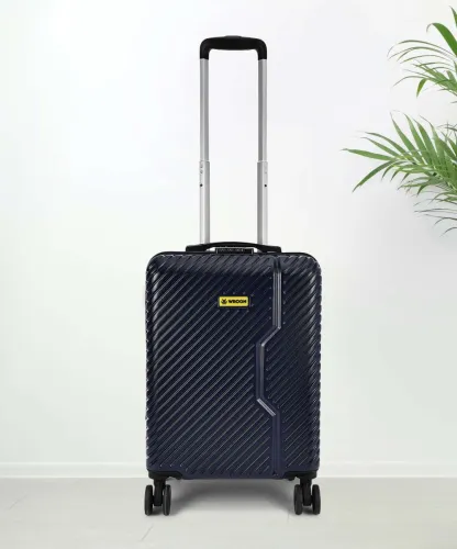 Image of Small Check-in Suitcase (53 cm) 8 Wheels - Vivid-Light-Weight & Durable Polycarbonate Blue Hard Luggage - Blue