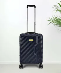 Small Check-in Suitcase (53 cm) 8 Wheels - Vivid-Light-Weight & Durable Polycarbonate Blue Hard Luggage - Blue