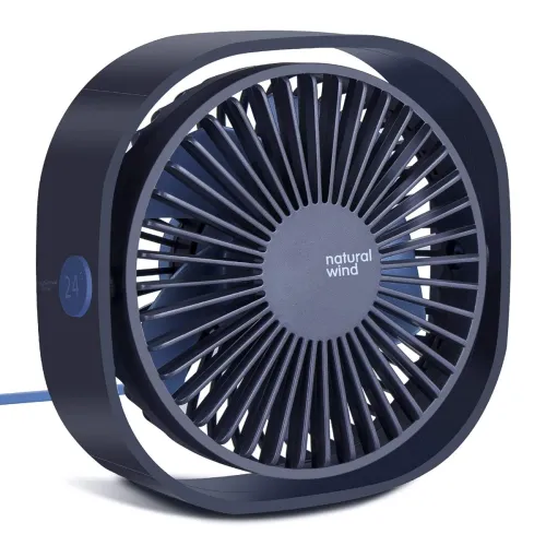 Image of Small Desktop Quiet USB Air Circulator Fan with Anti-Slip Pad
