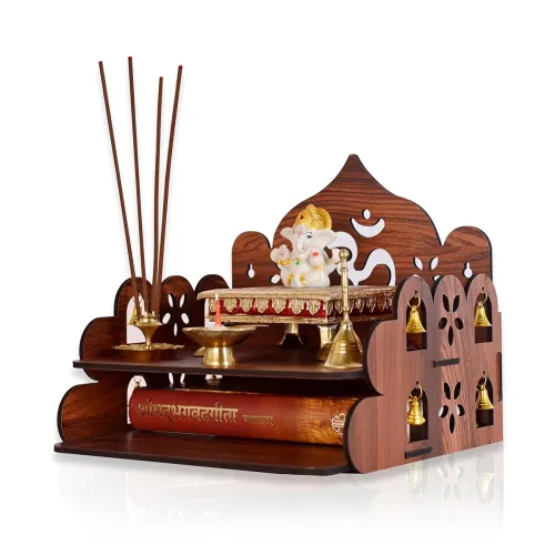 Image of Small Pooja Stand for Home Wall Mount Or Tabletop