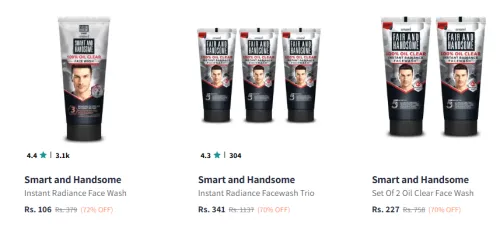 Image of Smart and Handsome facewash up to 72% Discount