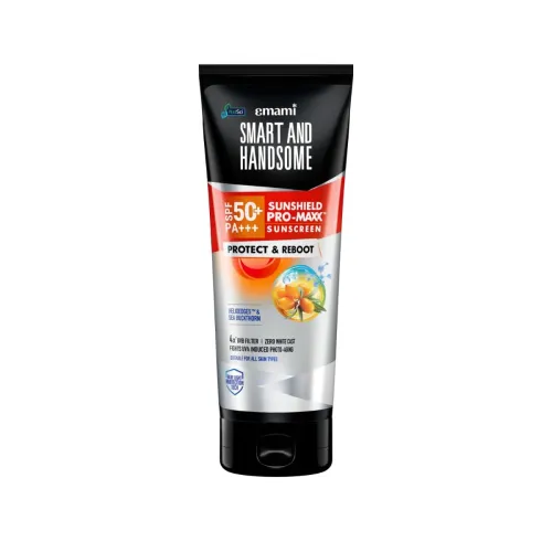 Image of Smart And Handsome Sunshield Promaxx Sunscreen, Spf 50+ Pa+++, Protect & Reboot, 50g, Sea Buckthorn Extract 