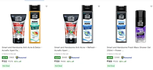 Image of Smart And Handsome Mens Grooming Combo Kit Starting @ ₹132