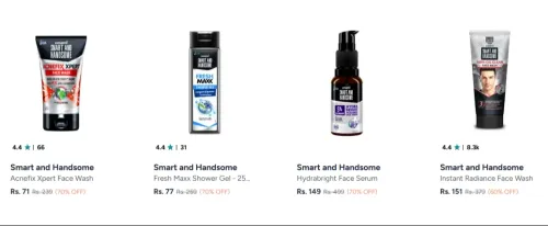 Image of Smart & Handsome Face Product upto 70% discount 