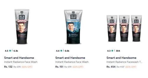 Image of Smart & Handsome Face Wash & Cleanser @ Up to 65% OFF