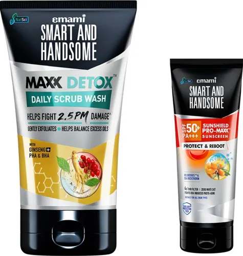Image of Smart & Handsome Maxx Detox Scrub + SPF 50 Sunscreen Set