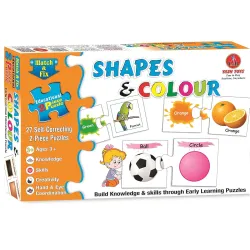 SMART PICKS Educational Alphabets Match & fIx 27 Self Correcting 2 Piece Puzzle for Kids (Shapes & Colours)