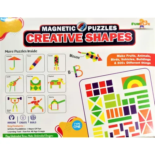 Image of Smart Picks Magnetic Creative Shapes 1 Puzzle for Kids, 58 Pieces