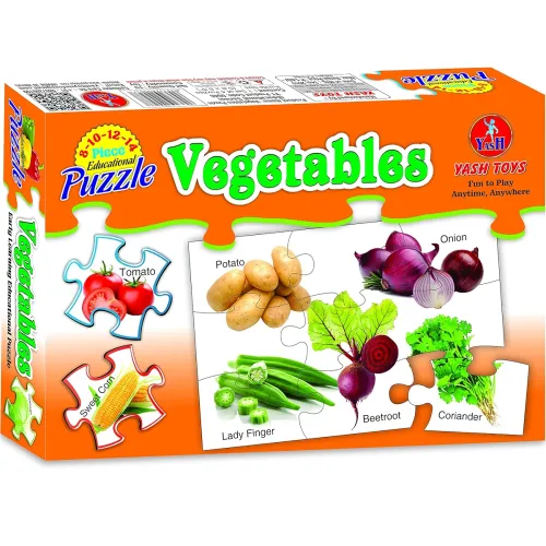 Image of SMART PICKS Educational Transport Vehicle Puzzle for Kids, Includes 8-14 Pieces of Fun Puzzle (Vegetables)