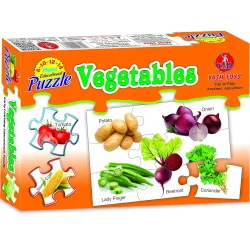 SMART PICKS Educational Transport Vehicle Puzzle for Kids, Includes 8-14 Pieces of Fun Puzzle (Vegetables)