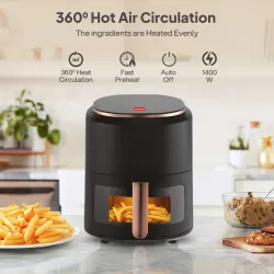 Smart Pro Digital Display & Touch Control Panel, Uses up to 90% Less Fat 1400 W Air Fryer (4.5 L)