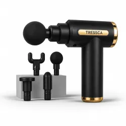 Smart Recovery Massage Gun for Deep Tissue Muscle Relaxation & Post Workout Recovery | Portable Percussion Massager with 4 Massage Heads & Multiple Speed Levels