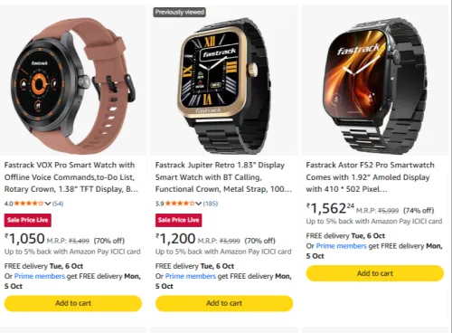 Image of Smart Watches at minimum 70% Discount