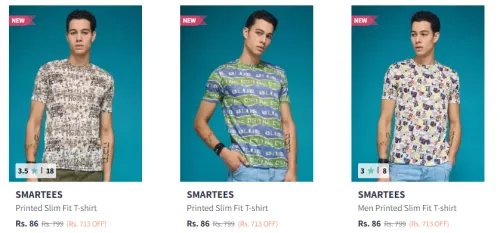 Image of Smartees Men T-shirts starting at ₹86