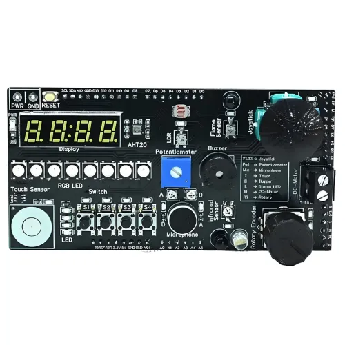 Image of SmartElex Bharat Explorer Shield Compatible with Arduino Uno R3 R4 and Q