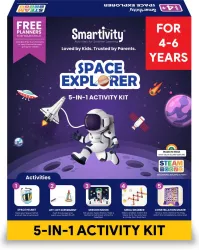 Smartivity Junior Space Explorer STEM Educational DIY Fun Toys, Educational & Construction based Activity Game for Kids 4 to 6, Gifts for Boys & Girls, Learn Science Engineering Project, Mad...