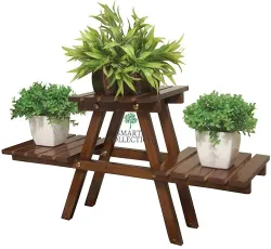 Smarts collection Wooden Plant Stand for Balcony