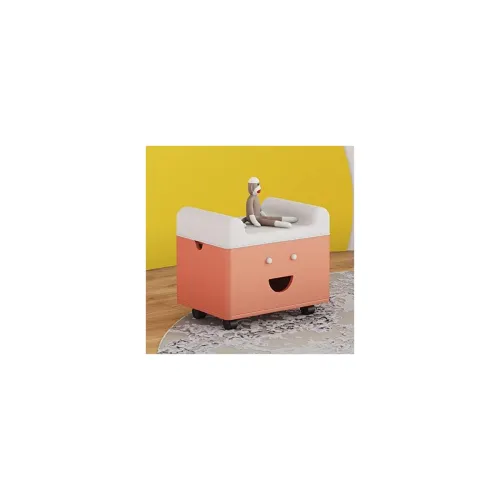 Image of Smartsters Storage Bench with Wheels Cushioned Seating Organizer