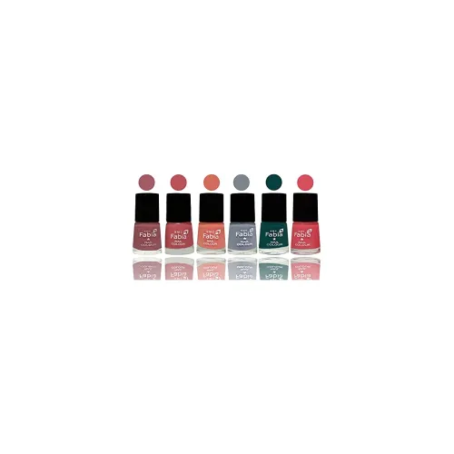 Image of SMC Fabia Shine Bright Glossy Nail Polish Combo Set of 6 Nail Paint,02813