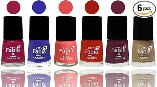 Image of SMC Fabia Shine Bright Glossy Nail Polish Combo Set of 6 