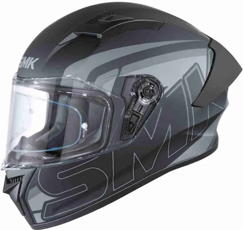 Image of SMK graphic helmet Motorbike Helmet (Grey, Black)