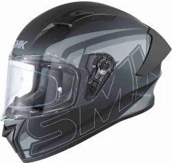 SMK graphic helmet Motorbike Helmet (Grey, Black)