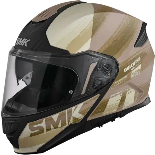 Image of SMK Gullwing Tourleader Dual Visor Helmet (Orange & Yellow)