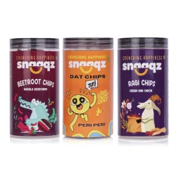 Snaaqz Supergrain Chips Combo Pack of 3 (150g each)