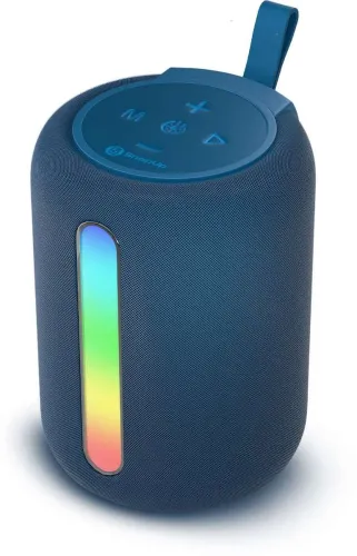 Image of SnapUp Stone S20 Upto 7H TYPE C ACOUSTIC STEREO SOUND RGB 55mm DRIVER TWS DOUBLE IMPACT 12 W Bluetooth Speaker (Rizz Blu