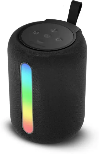 Image of SnapUp Stone S20 Upto 7H TYPE C ACOUSTIC STEREO SOUND RGB 55mm DRIVER TWS DOUBLE IMPACT 12 W Bluetooth Speaker (Slay Bla