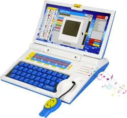 SNDIA Learning Kids Laptop Educational Computer Toys with Mouse ,LED Display & Music (Blue)