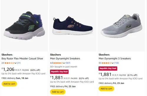 Image of Sneakers Men's Shoes at Minimum 60% Discount