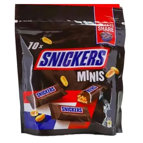 Image of Snickers Minis Chocolate Bars, Share Pack, 10 Pieces 180g