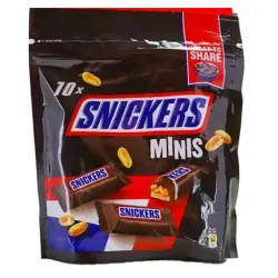 Snickers Minis Chocolate Bars, Share Pack, 10 Pieces 180g