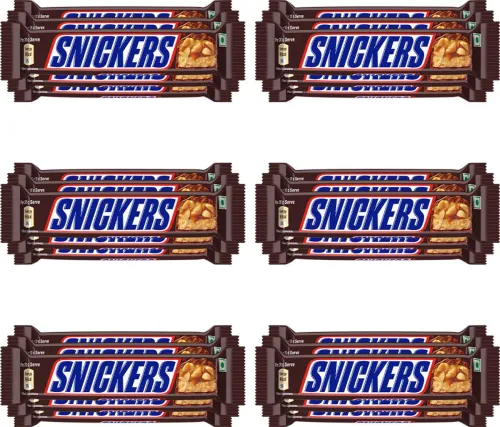 Image of SNICKERS Peanut Filled Chocolate Bar, 22g * pack of 30