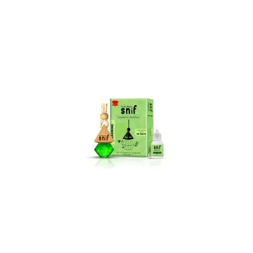 Image of Snif Diamond Hanging oil Car Perfume | Car Air Freshener with Refill Pack (Jazzy Jasmine 10ml + 15ml Refill Pack)
