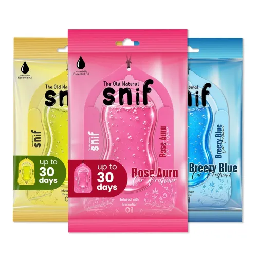 Image of The Old Natural Snif Hanging Car Air Freshener Gel | Essential Oil Based Long Lasting Car Perfume