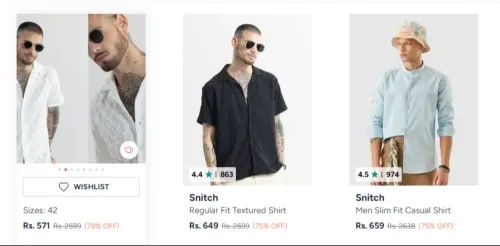 Image of Snitch Classic Fit Shirt Upto 78% OFF